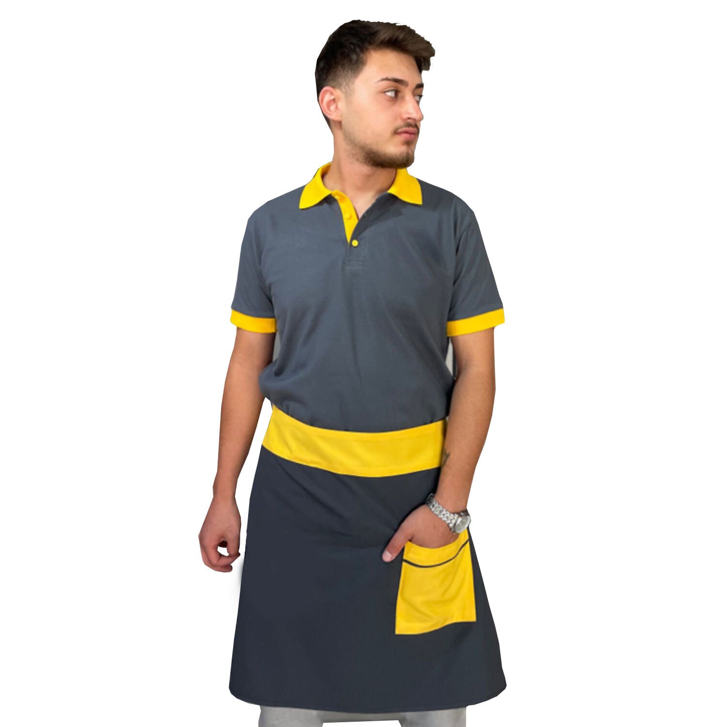 Netto Polo Yaka Yazlık T-Shirt + Belden Bağlamalı Önlük Takım