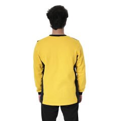 Netto 0 Yaka Uzun Kollu Çift Renkli Kışlık Sweatshirt Sarı Siyah