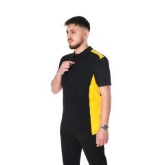 Netto Polo Yaka Yazlık T-Shirt (Yaka ve Kol Detaylı) Sarı