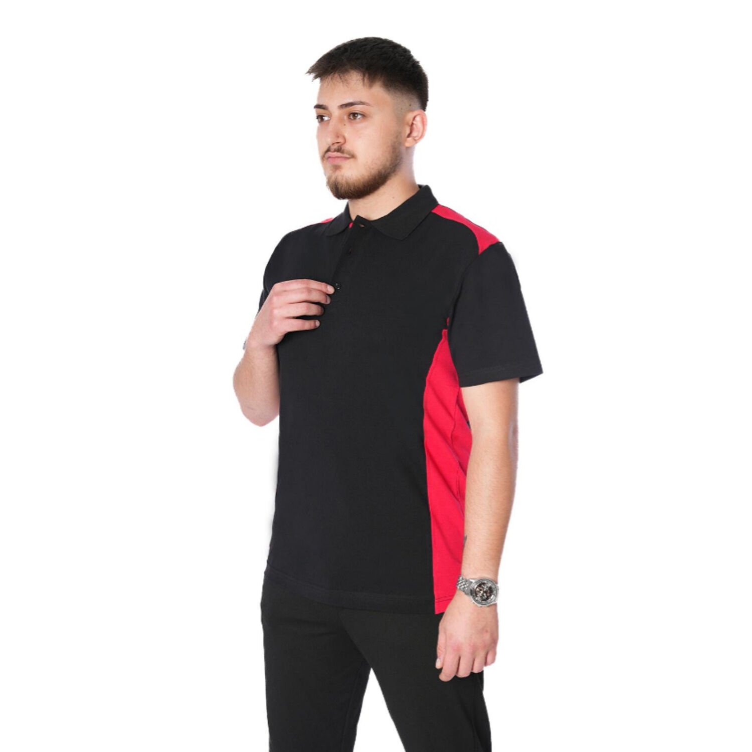 Netto Polo Yaka Yazlık T-Shirt (Yaka ve Kol Detaylı) Kırmızı